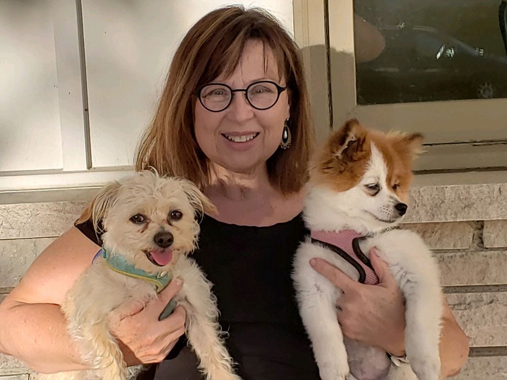 Attorney Rebecca R. Bell with her dogs